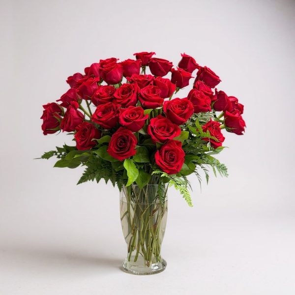 3 dozen red roses bouquet