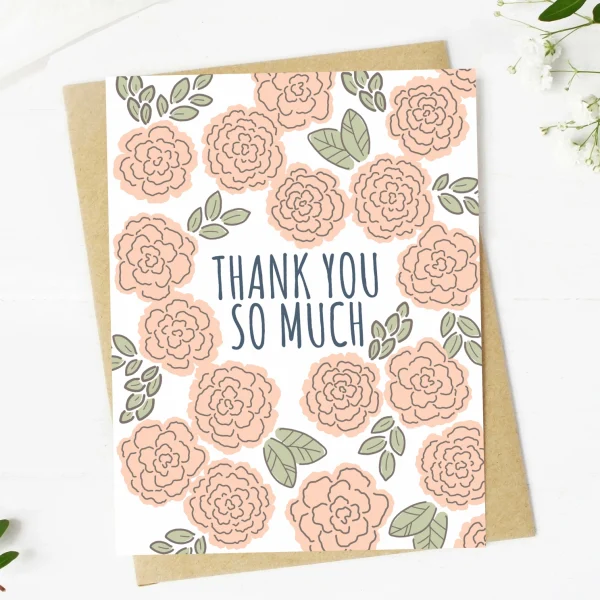 thank you so much greeting card